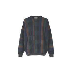 Tosani Vintage 3D Knit Sweater Mens Large Wool Blend Made in Canada Multi Color